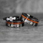 Player 1 Player 2 Rings, Gamer Rings, Couple Rings, Gamer Couple Wedding Bands, Gamer Wedding Rings