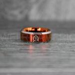 Star Trek Ring, Star Trek Wedding Band, Red Star Trek Wedding Ring, Star Trek Wedding Ring, Star Trek Jewelry