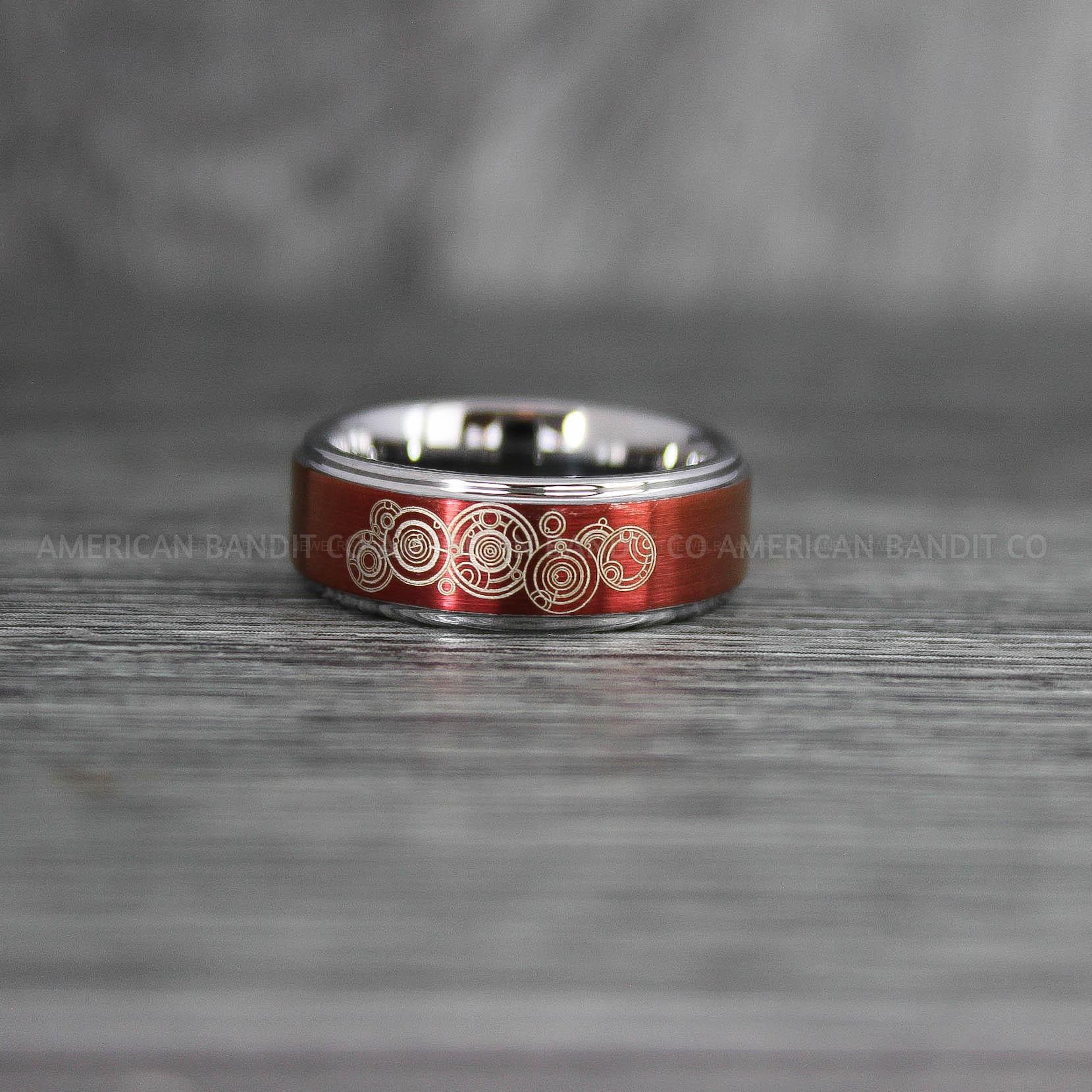IMG_7655 Dr Who Rings, Dr Who Wedding Rings, Dr Who Jewelry, Gallifreyan Rings, Gallifreyan Wedding Rings, Gallifreyan Wedding Bands, Gallifreyan Jewelry - Image 1