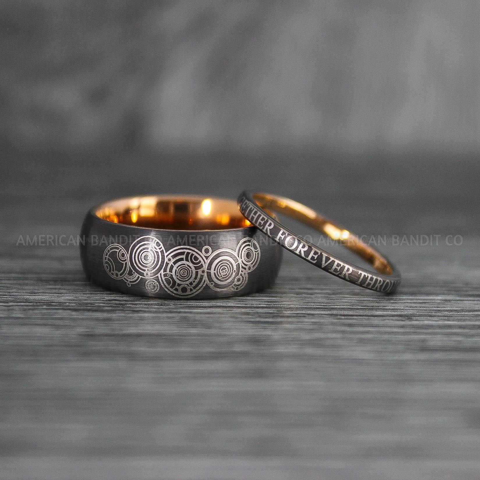 IMG_7661 Dr Who Rings, Dr Who Wedding Rings, Dr Who Jewelry, Gallifreyan Rings, Gallifreyan Wedding Rings, Gallifreyan Wedding Bands, Gallifreyan Jewelry - Image 1