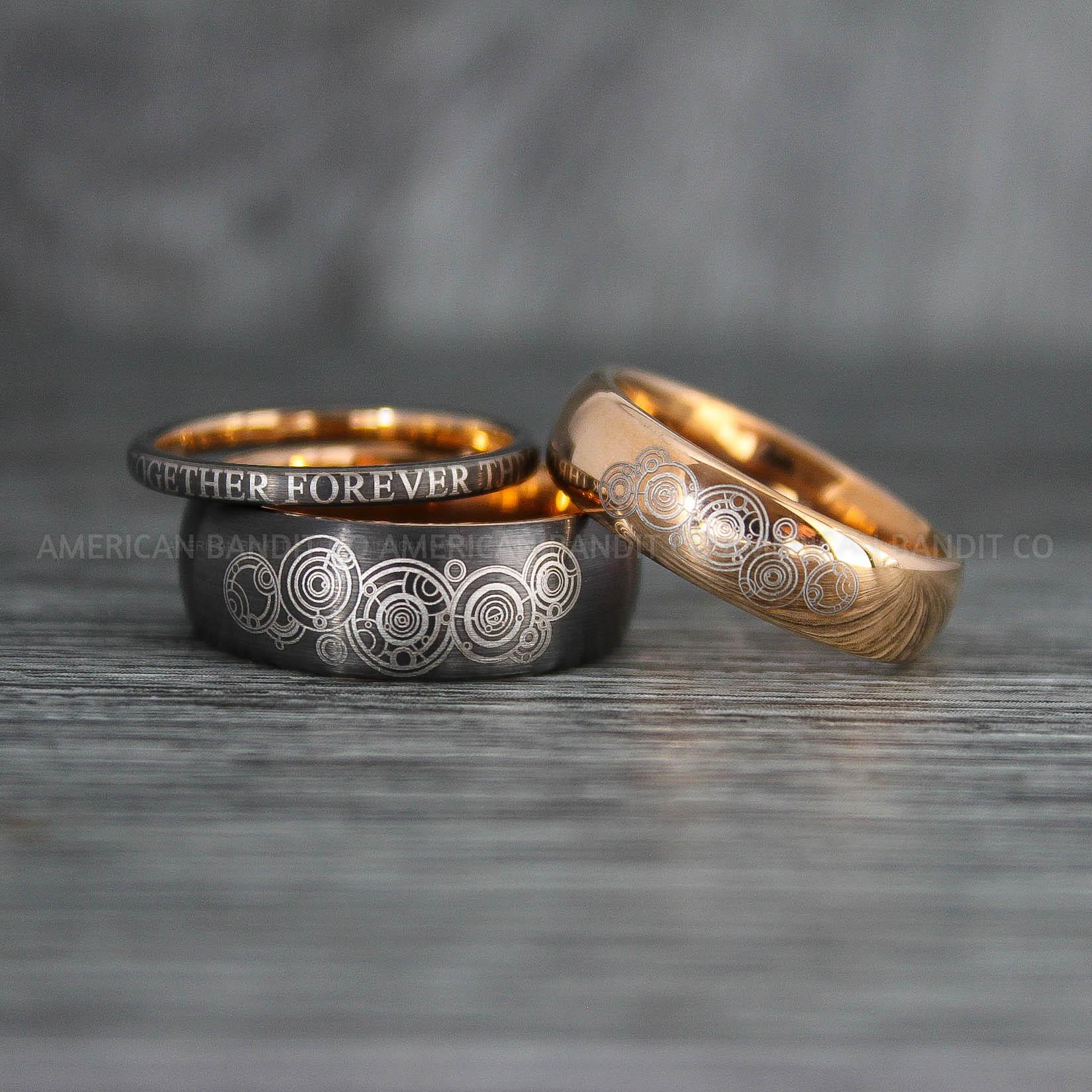 IMG_7664 Dr Who Rings, Dr Who Wedding Rings, Dr Who Jewelry, Gallifreyan Rings, Gallifreyan Wedding Rings, Gallifreyan Wedding Bands, Gallifreyan Jewelry - Image 1