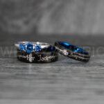 Jack and Sally Rings, Jack and Sally Wedding Bands, Couple Rings, Jack and Sally Wedding Rings