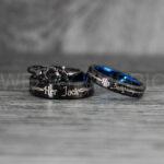 Jack and Sally Rings, Jack and Sally Wedding Bands, Couple Rings, Jack and Sally Wedding Rings