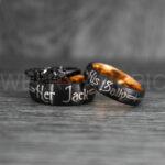 Jack and Sally Rings, Jack and Sally Wedding Bands, Couple Rings, Jack and Sally Wedding Rings