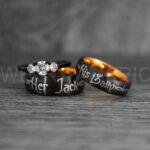 Jack and Sally Rings, Jack and Sally Wedding Bands, Couple Rings, Jack and Sally Wedding Rings