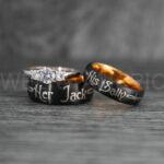 Jack and Sally Rings, Jack and Sally Wedding Bands, Couple Rings, Jack and Sally Wedding Rings