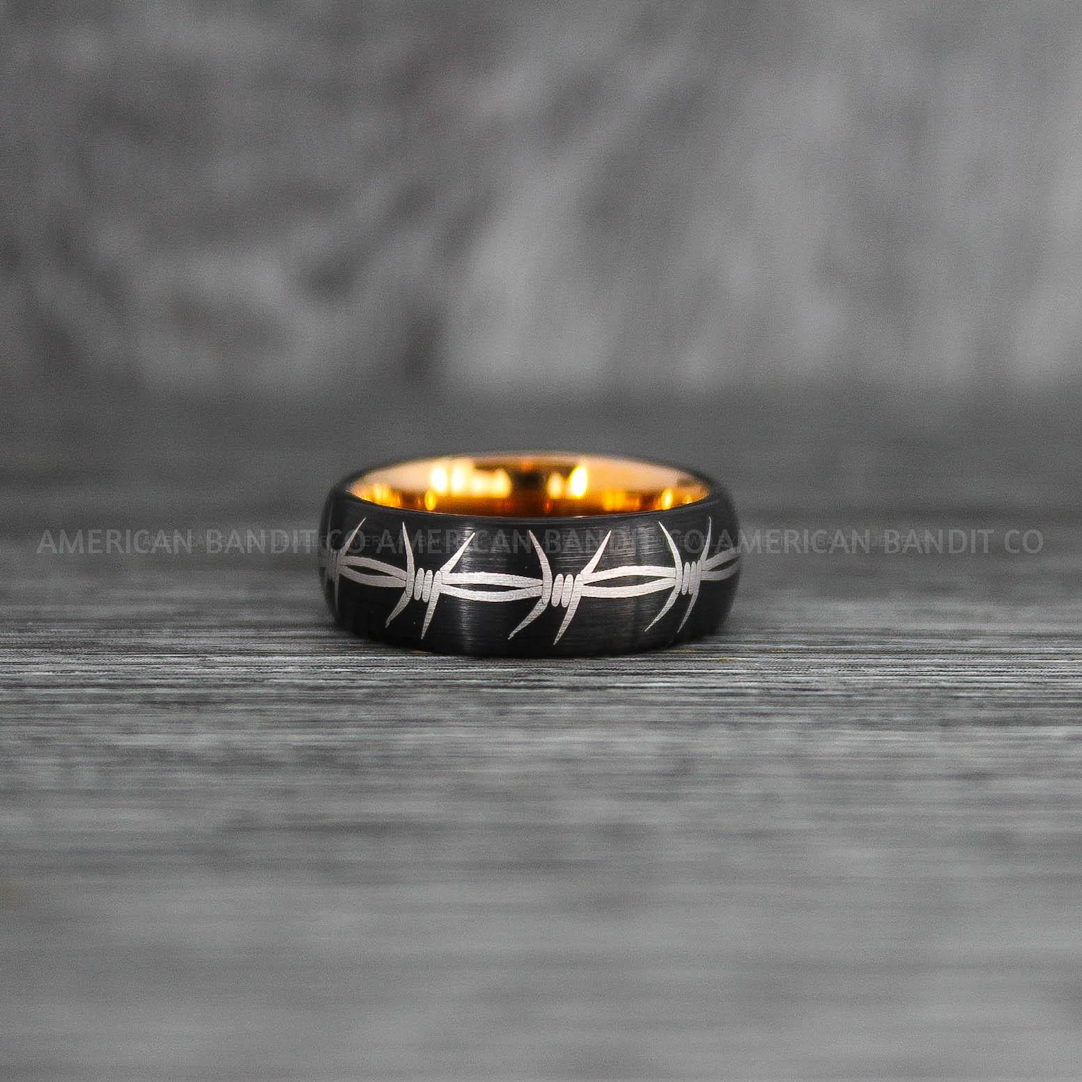 IMG_7688 Barb Wire Ring, Barbed Wire Ring, Barb Wire Wedding Ring, Couple Rings, Biker Rings - Image 1