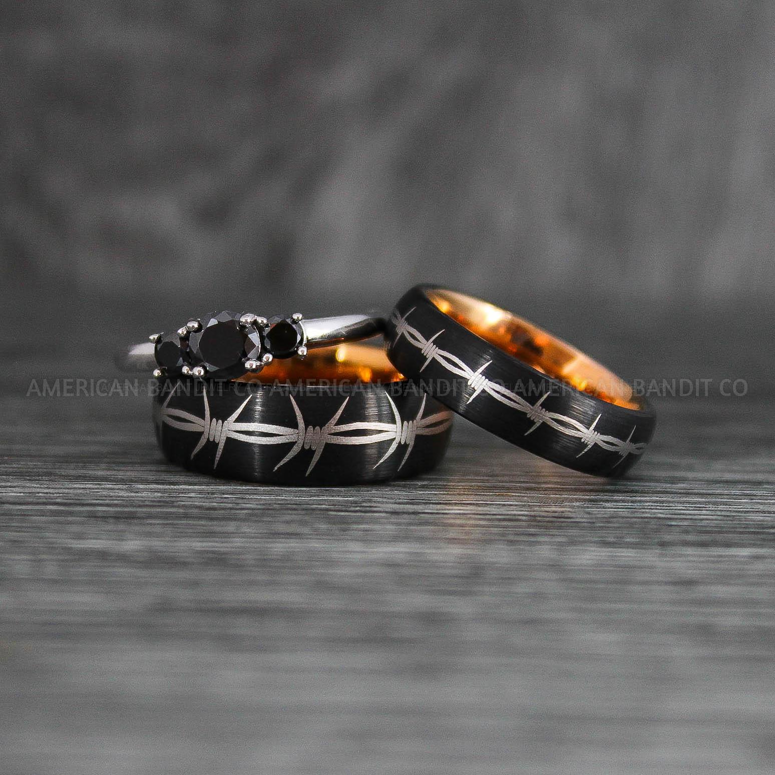 IMG_7692 Barb Wire Ring, Barbed Wire Ring, Barb Wire Wedding Ring, Couple Rings, Biker Rings - Image 1