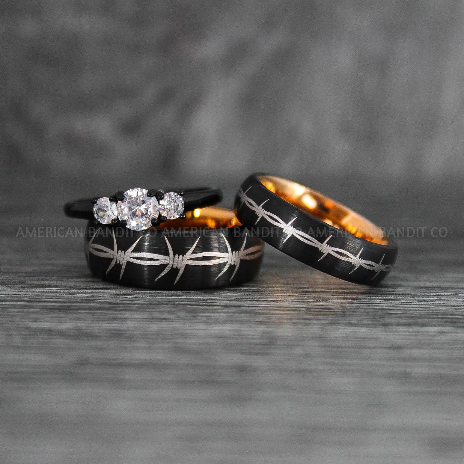 IMG_7693 Barb Wire Ring, Barbed Wire Ring, Barb Wire Wedding Ring, Couple Rings, Biker Rings - Image 1