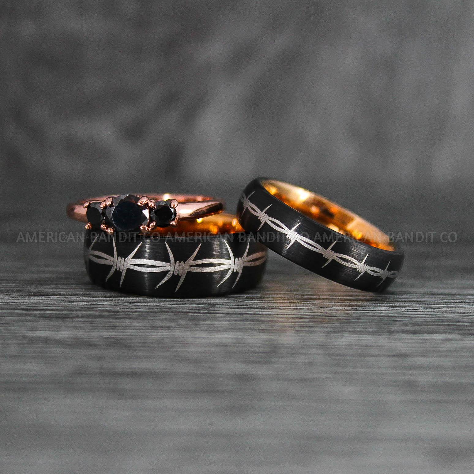 IMG_7694 Barb Wire Ring, Barbed Wire Ring, Barb Wire wedding Ring, Couple Rings, Biker Rings - Image 1