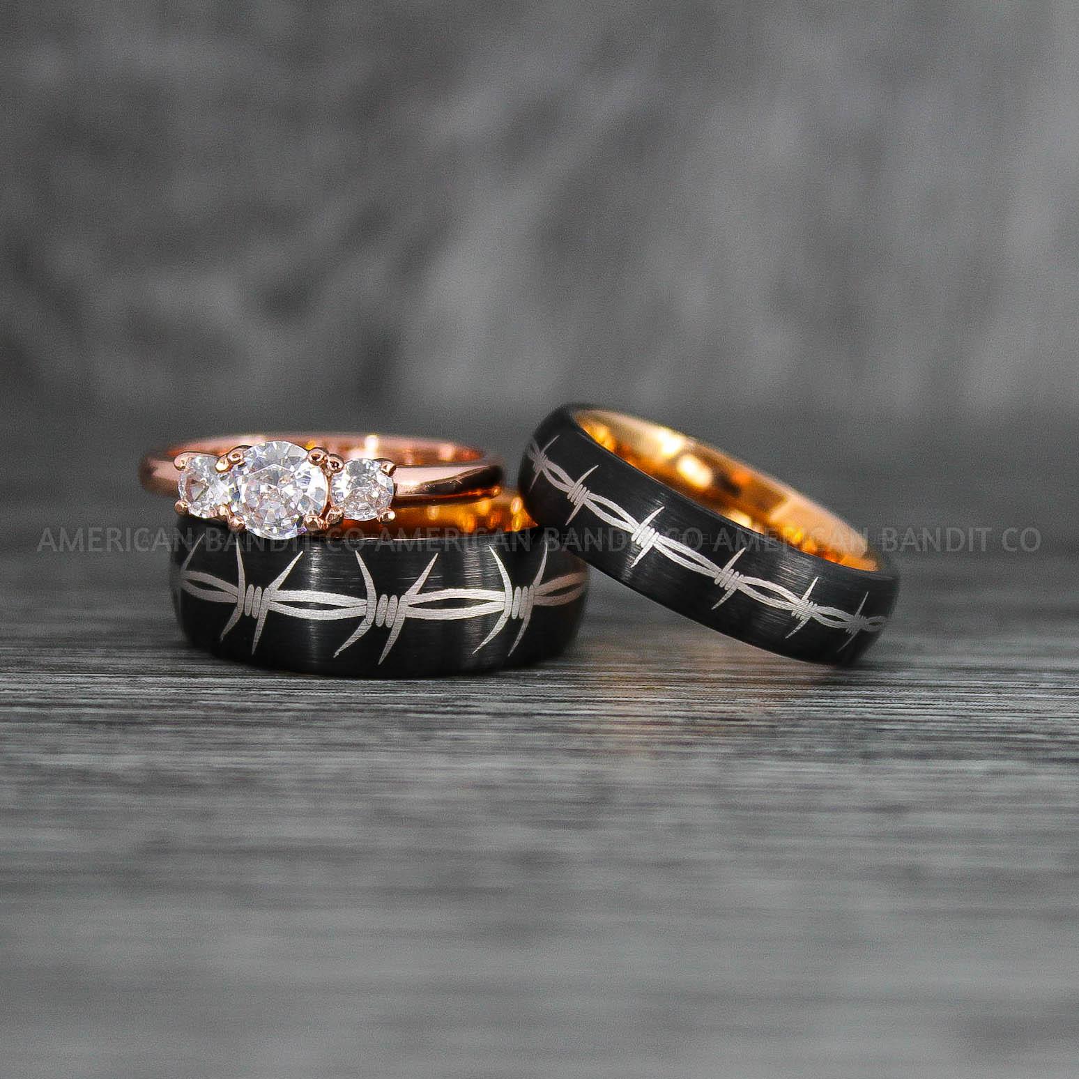 IMG_7695 Barb Wire Ring, Barbed Wire Ring, Barb Wire wedding Ring, Couple Rings, Biker Rings - Image 1