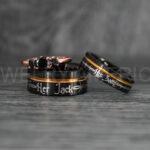 Jack and Sally Rings, Jack and Sally Wedding Bands, Couple Rings, Jack and Sally Wedding Rings
