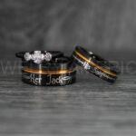 Jack and Sally Rings, Jack and Sally Wedding Bands, Couple Rings, Jack and Sally Wedding Rings