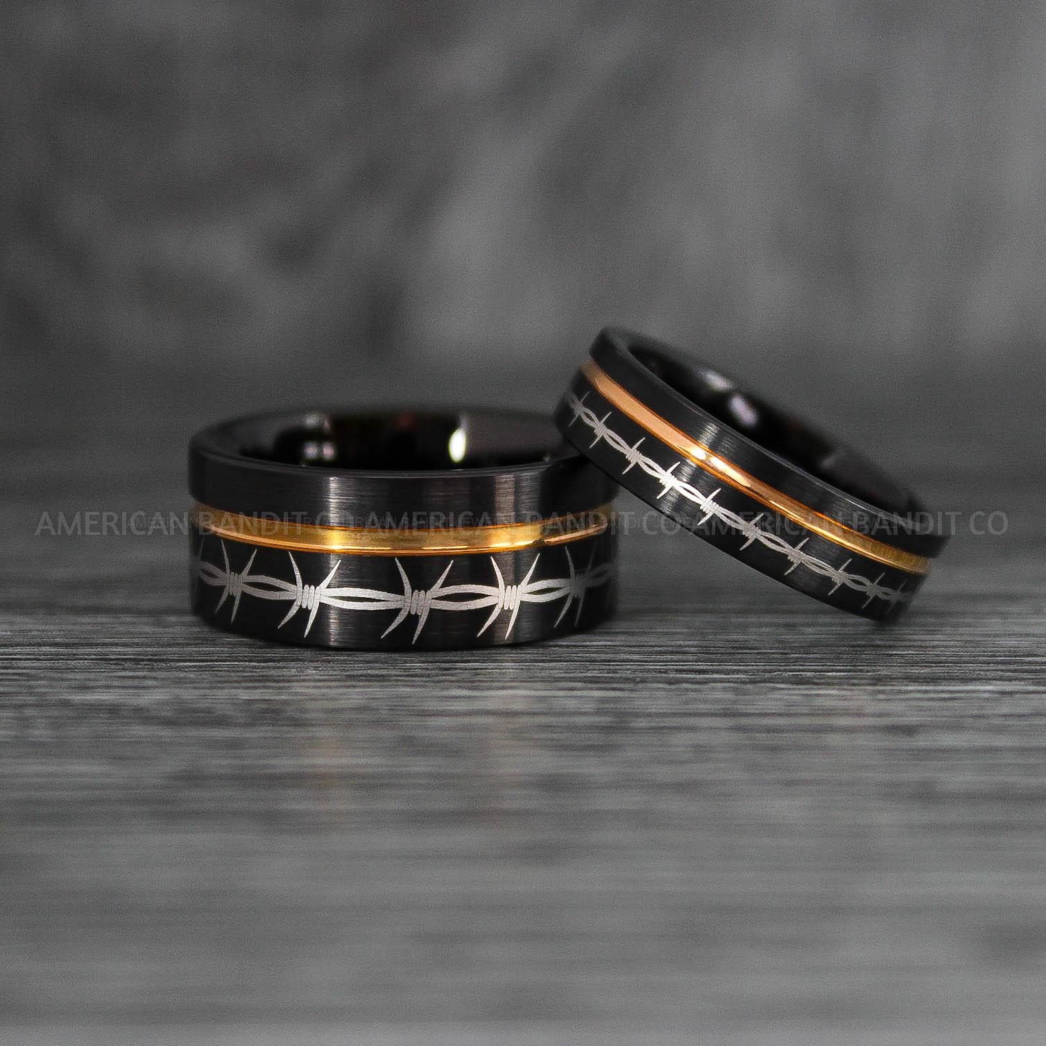 IMG_7705 Barb Wire Ring, Barbed Wire Ring, Barb Wire Wedding Ring, Couple Rings, Biker Rings - Image 1