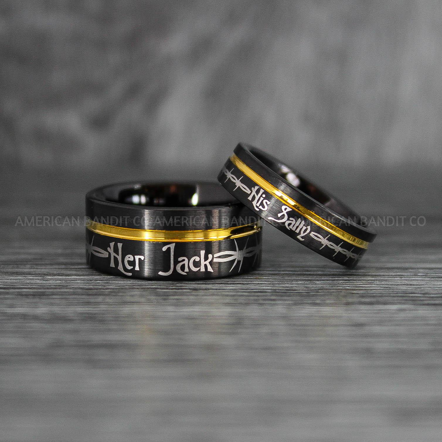 IMG_7710 Jack and Sally Rings, Jack and Sally Wedding Bands, Couple Rings, Jack and Sally Wedding Rings - Image 1