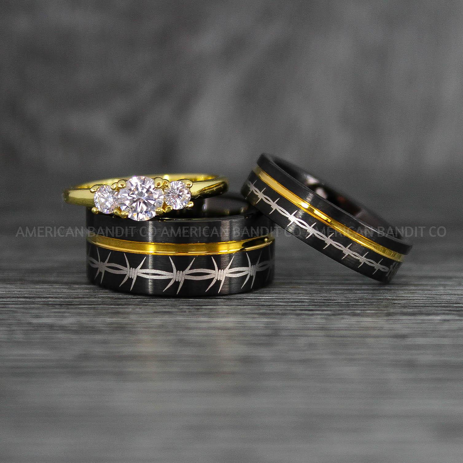 IMG_7719 Barb Wire Ring, Barbed Wire Ring, Barb Wire Wedding Ring, Couple Rings, Biker Rings - Image 1