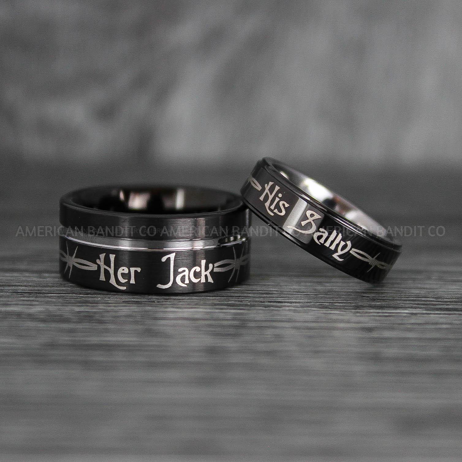 IMG_7721 Jack and Sally Rings, Jack and Sally Wedding Bands, Couple Rings, Jack and Sally Wedding Rings - Image 1