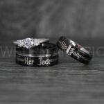 Jack and Sally Rings, Jack and Sally Wedding Bands, Couple Rings, Jack and Sally Wedding Rings