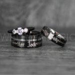 Jack and Sally Rings, Jack and Sally Wedding Bands, Couple Rings, Jack and Sally Wedding Rings