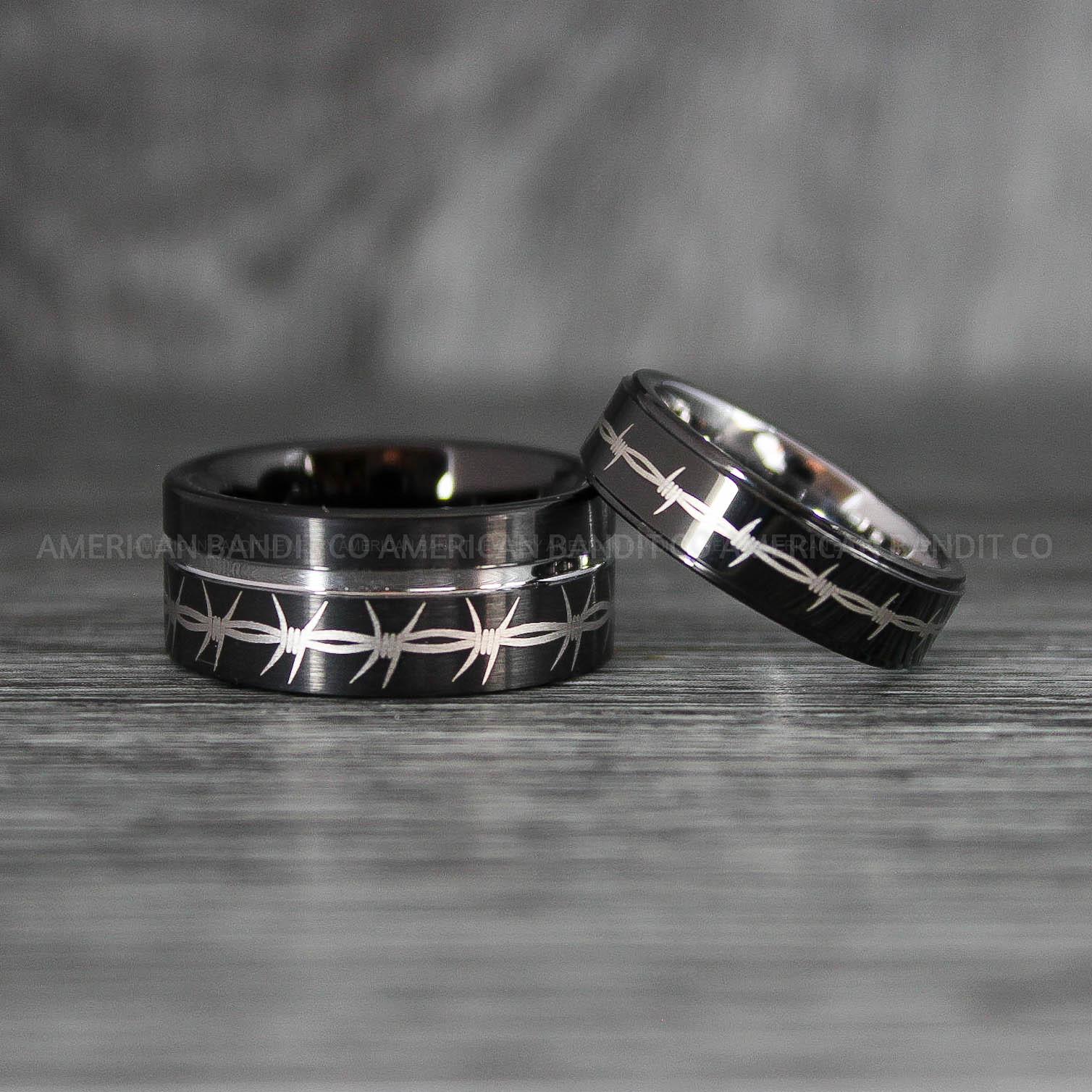 IMG_7728 Barb Wire Ring, Barbed Wire Ring, Barb Wire Wedding Ring, Couple Rings, Biker Rings - Image 1