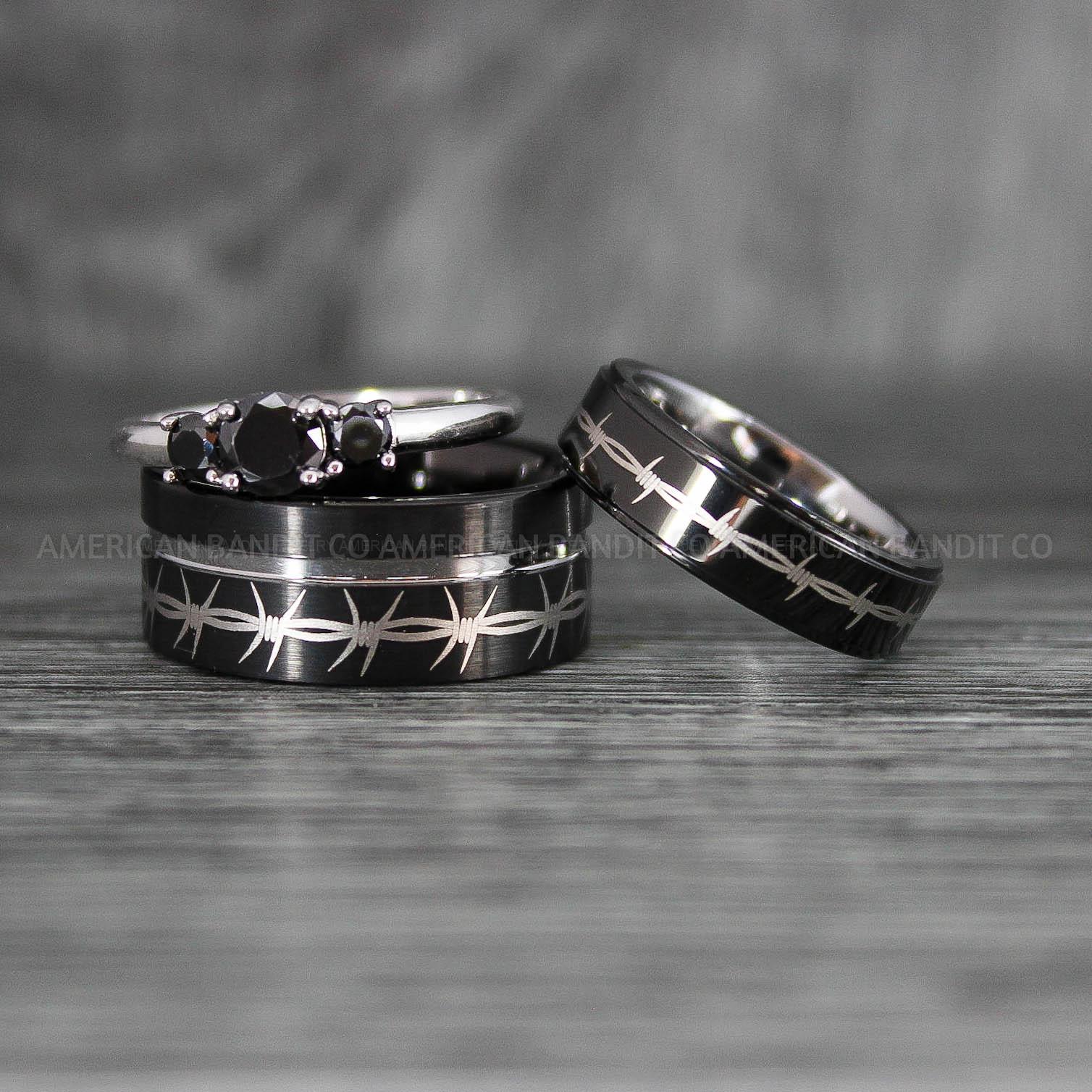 IMG_7731 Barb Wire Ring, Barbed Wire Ring, Barb Wire Wedding Ring, Couple Rings, Biker Rings - Image 1