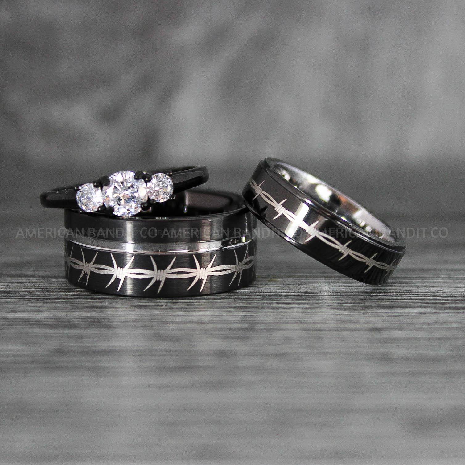 IMG_7732 Barb Wire Ring, Barbed Wire Ring, Barb Wire Wedding Ring, Couple Rings, Biker Rings - Image 1