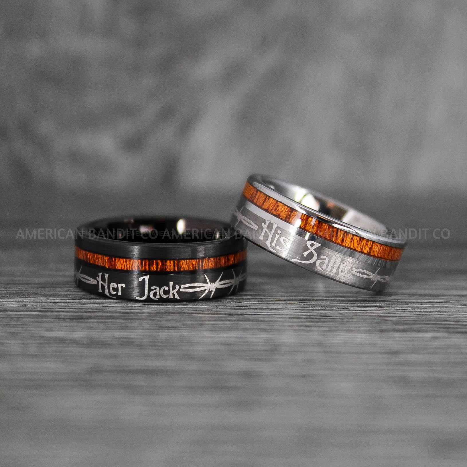 IMG_7738 Jack and Sally Rings, Jack and Sally Wedding Bands, Couple Rings, Jack and Sally Wedding Rings - Image 1