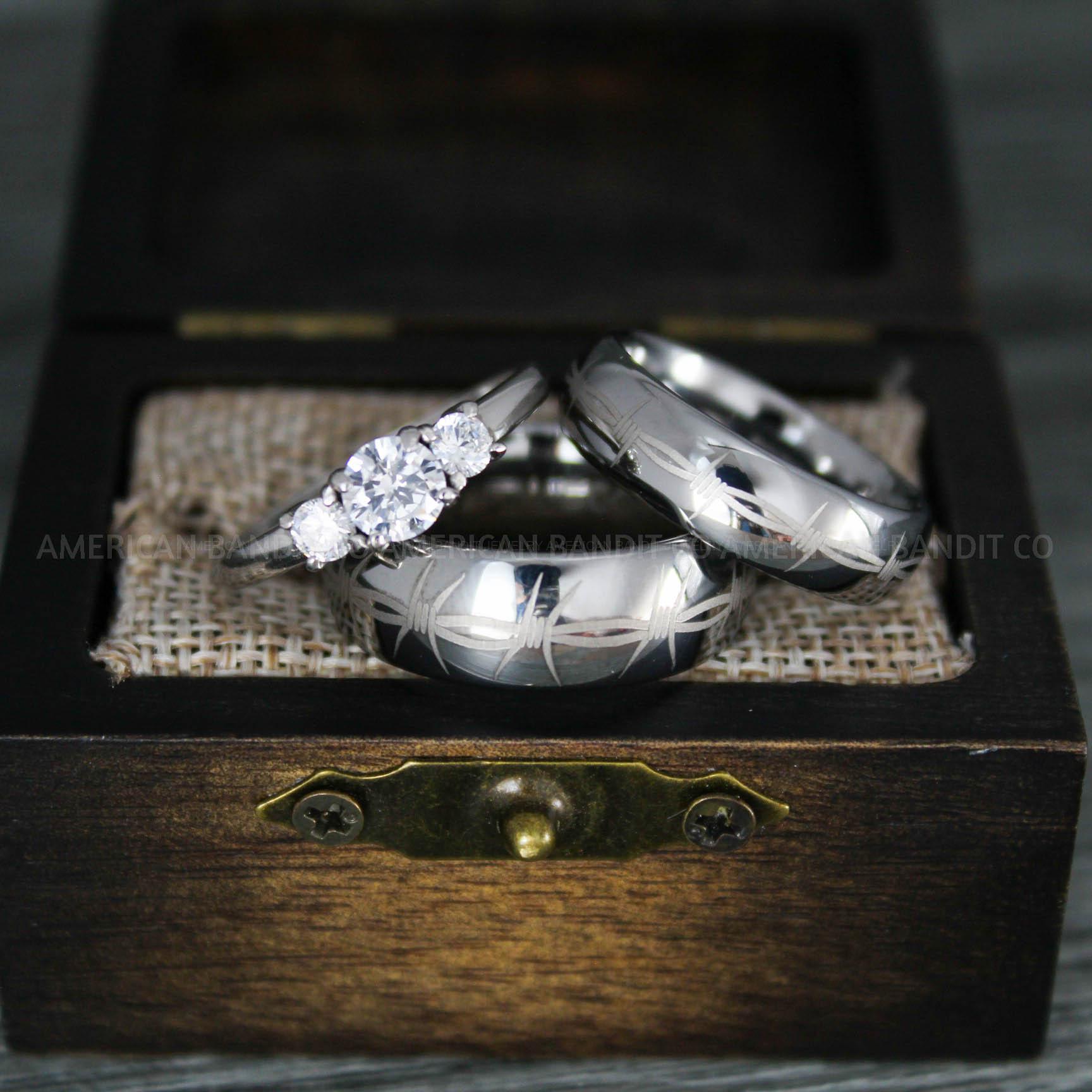 IMG_7749 Barb Wire Ring, Barbed Wire Ring, Barb Wire Wedding Ring, Couple Rings, Biker Rings - Image 1