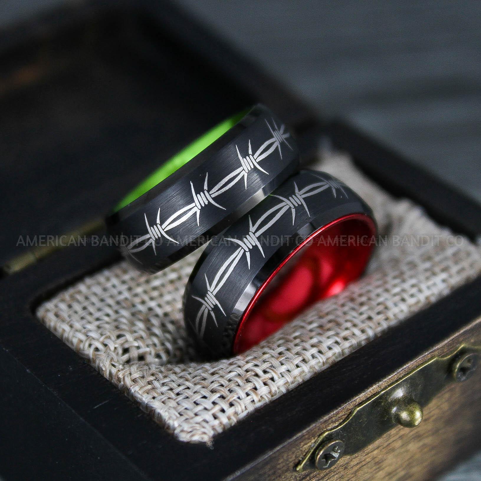 IMG_7755 Barb Wire Ring, Barbed Wire Ring, Barb Wire Wedding Ring, Couple Rings, Biker Rings - Image 1