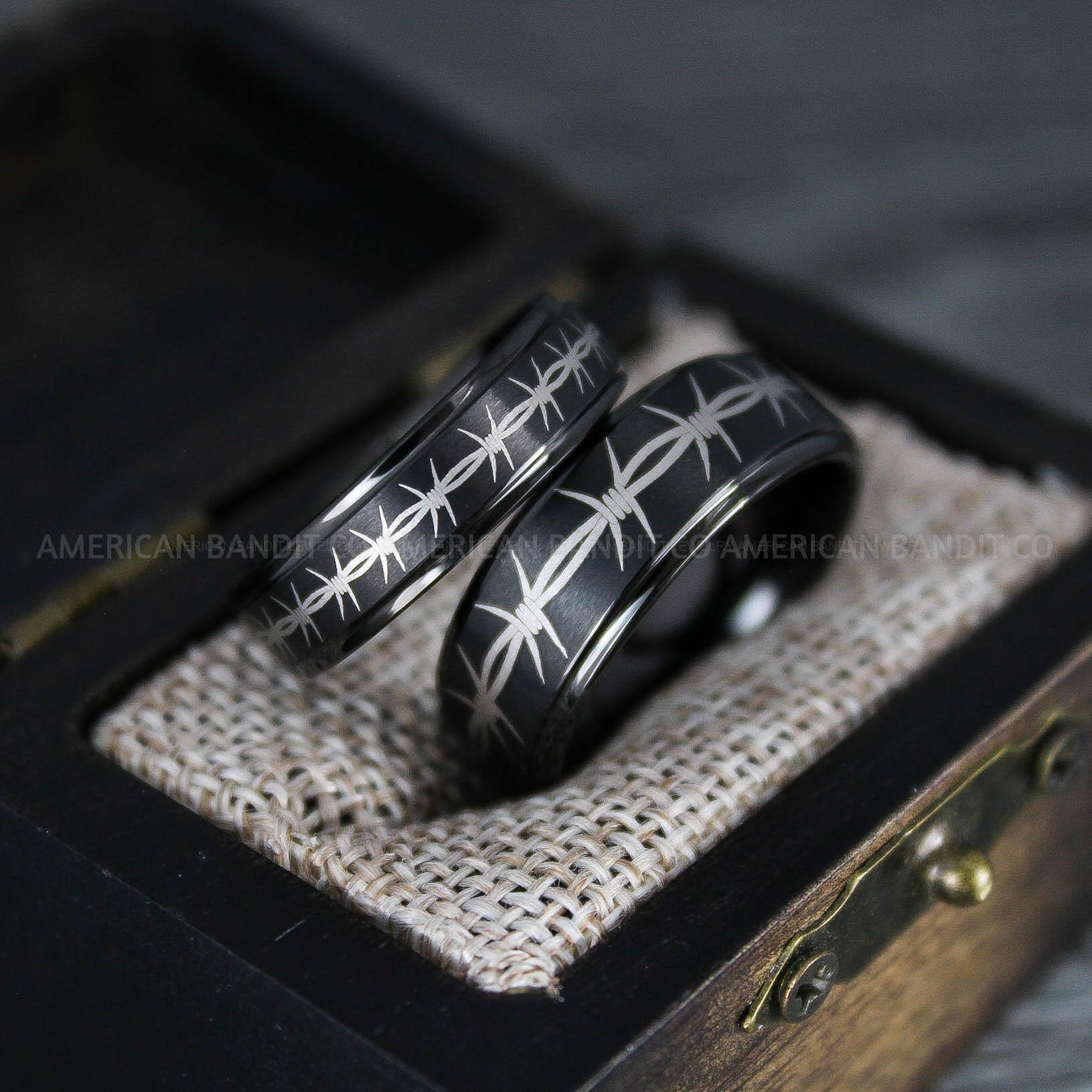 IMG_7758 Barb Wire Ring, Barbed Wire Ring, Barb Wire Wedding Ring, Couple Rings, Biker Rings - Image 1