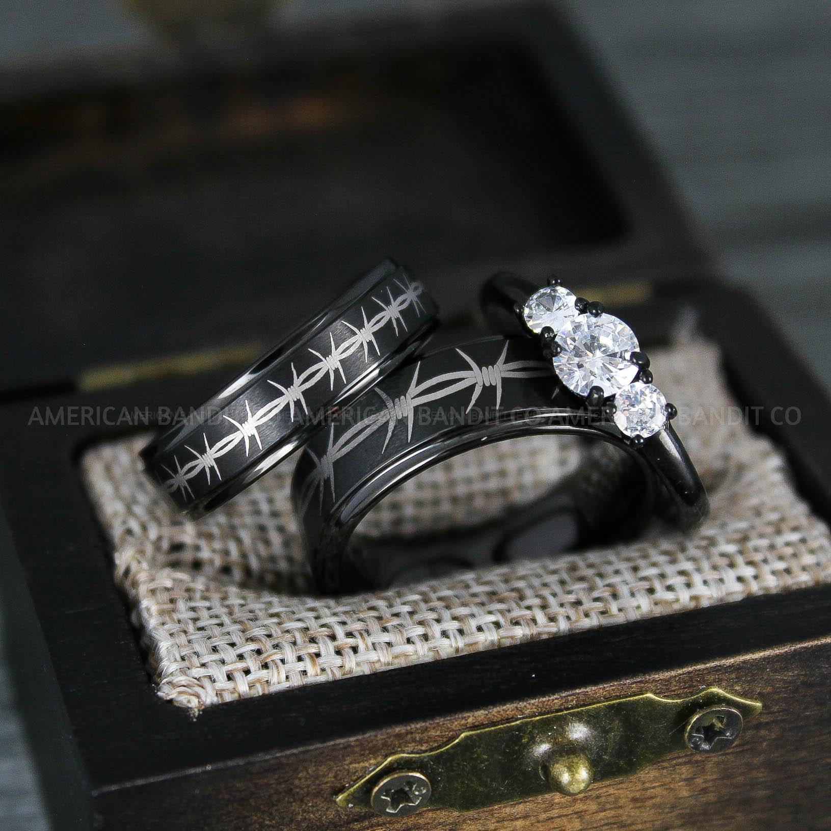 IMG_7760 Barb Wire Ring, Barbed Wire Ring, Barb Wire Wedding Ring, Couple Rings, Biker Rings - Image 1
