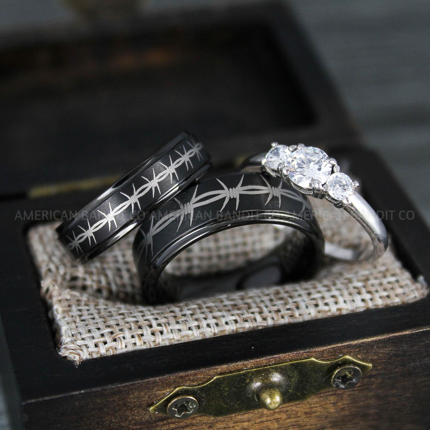 IMG_7761 Barb Wire Ring, Barbed Wire Ring, Barb Wire Wedding Ring, Couple Rings, Biker Rings - Image 1
