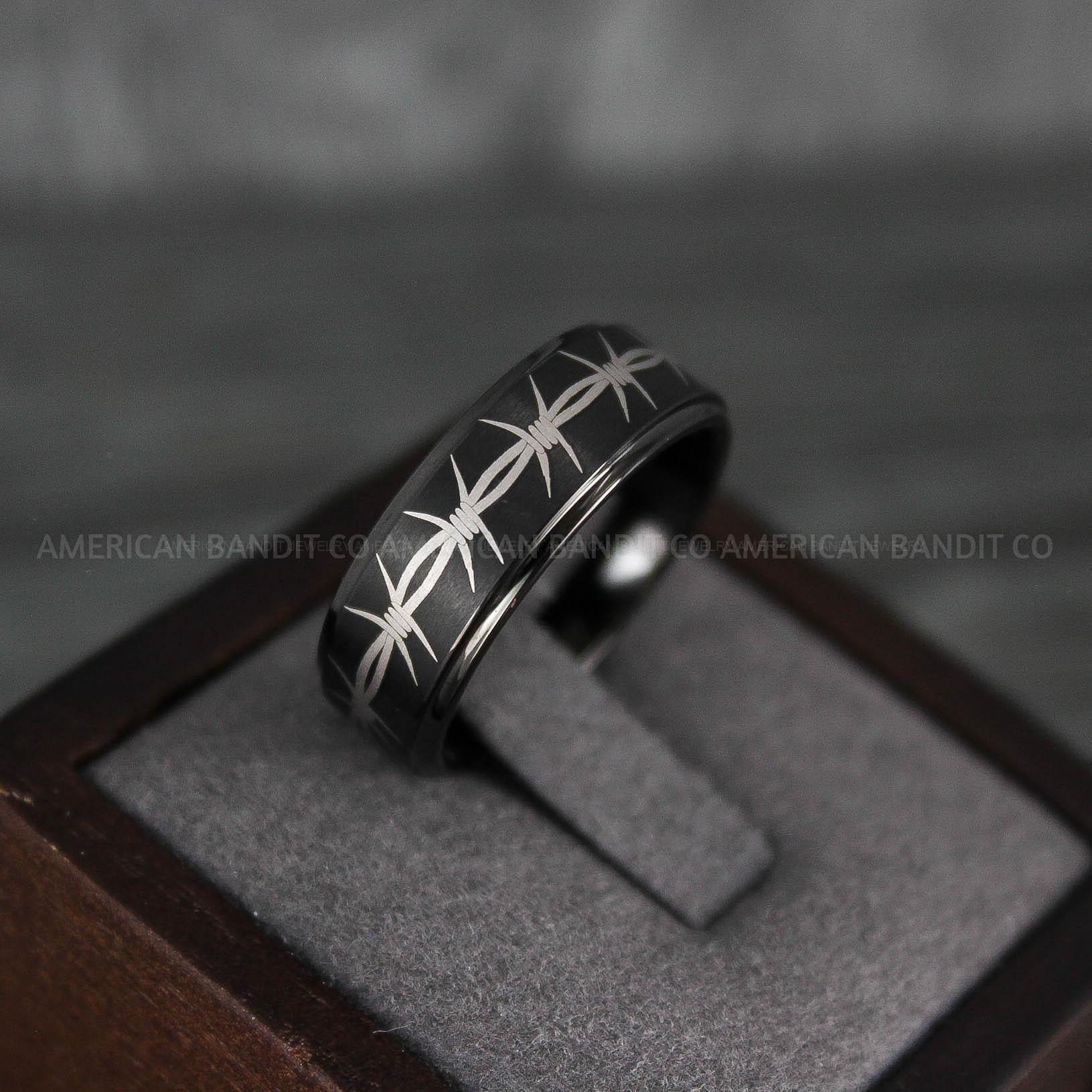 IMG_7762 Barb Wire Ring, Barbed Wire Ring, Barb Wire Wedding Ring, Couple Rings, Biker Rings - Image 1
