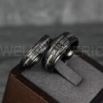 Banded Together Rings, Barb Wire Ring, Barbed Wire Ring, Barb Wire Wedding Ring, Couple Rings, Biker Rings - Image 3