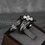 Banded Together Rings, Barb Wire Rings, Barbed Wire Rings, Barb Wire Wedding Rings, Couple Rings, Biker Rings