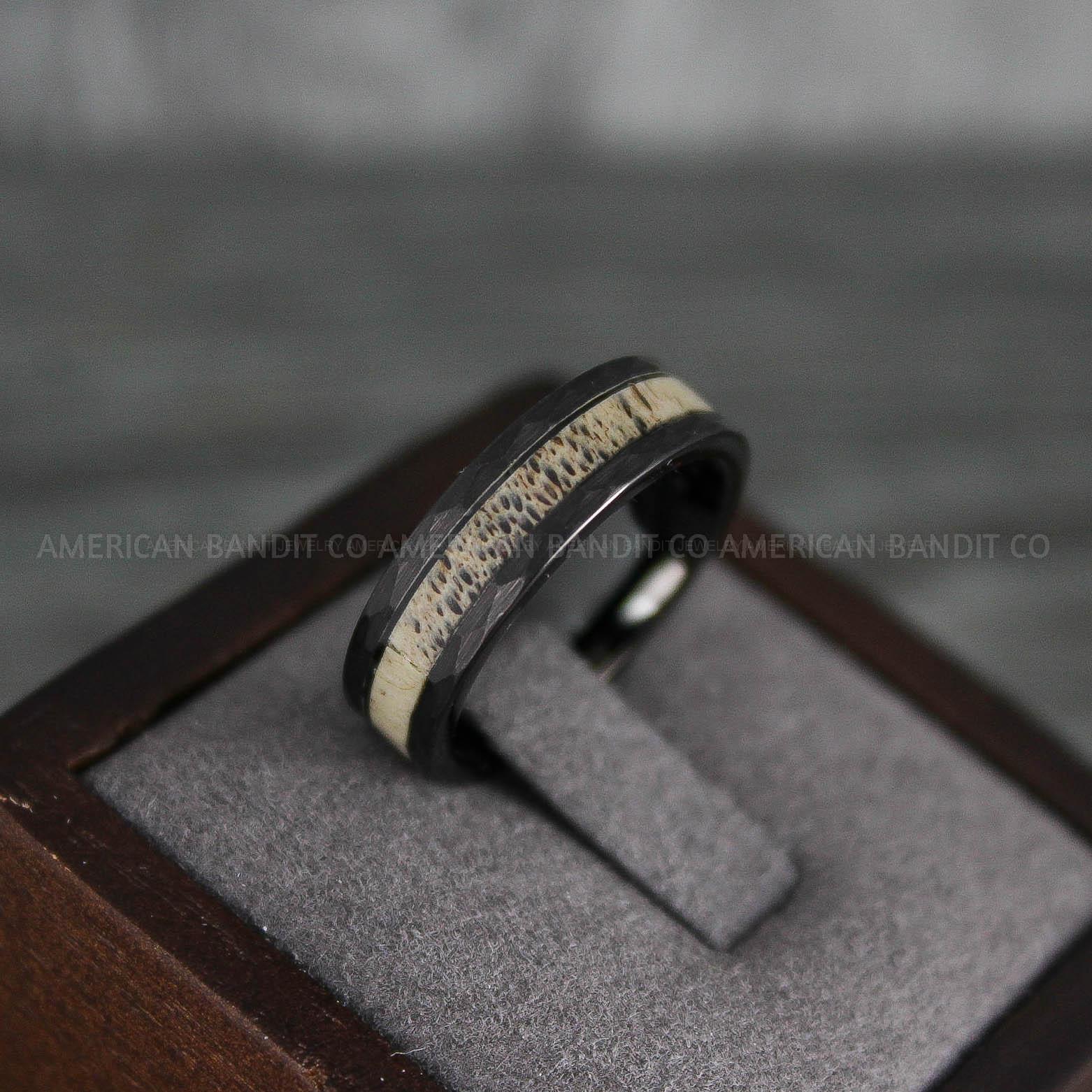 IMG_7775 Deer Antler Rings, Couple Rings, Antler Wedding Bands, Deer Hunting Rings, Deer Hunting Rings - Image 1