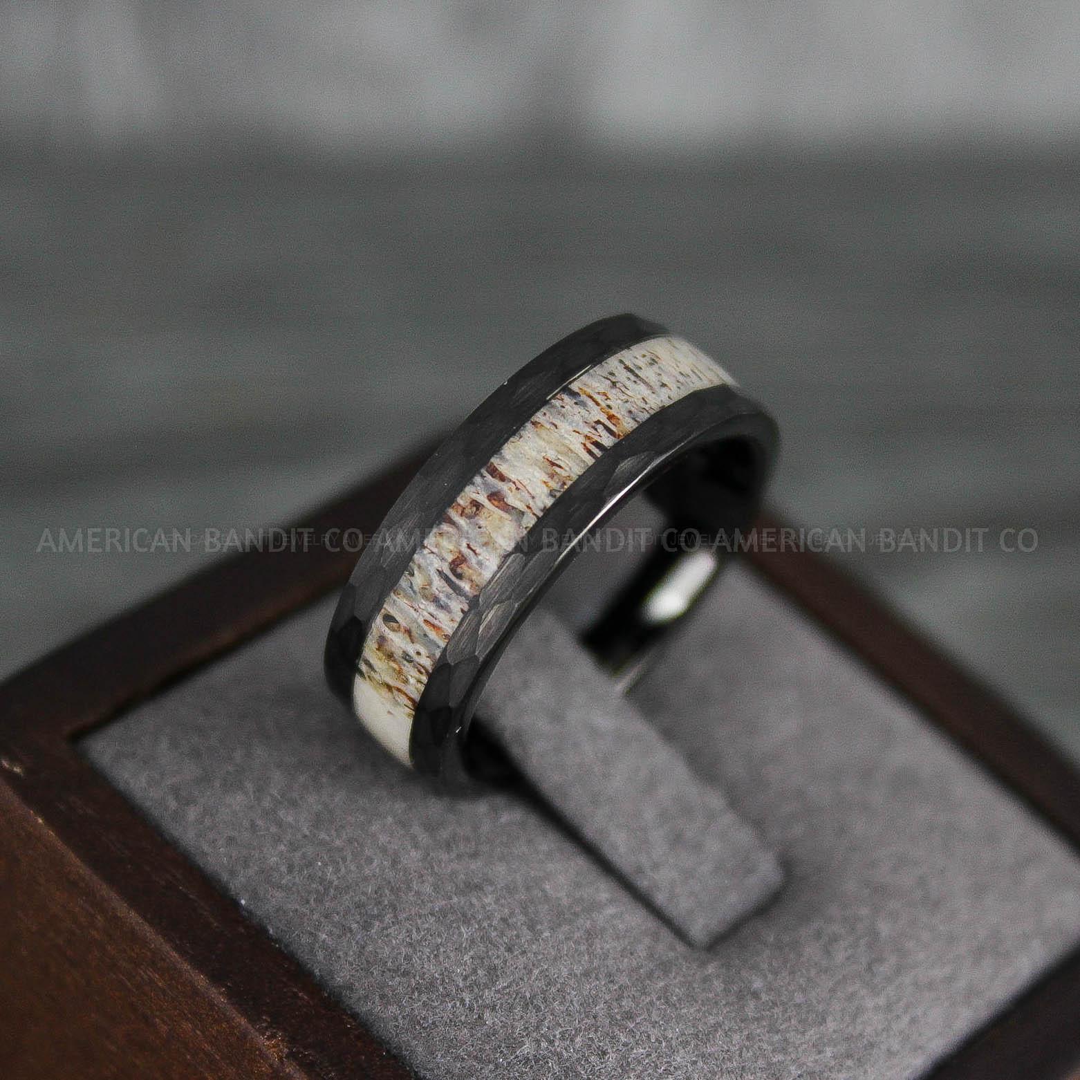 Hunting Rings Deer Antler Rings, Couple Rings, Antler Wedding Bands, Deer Hunting ...