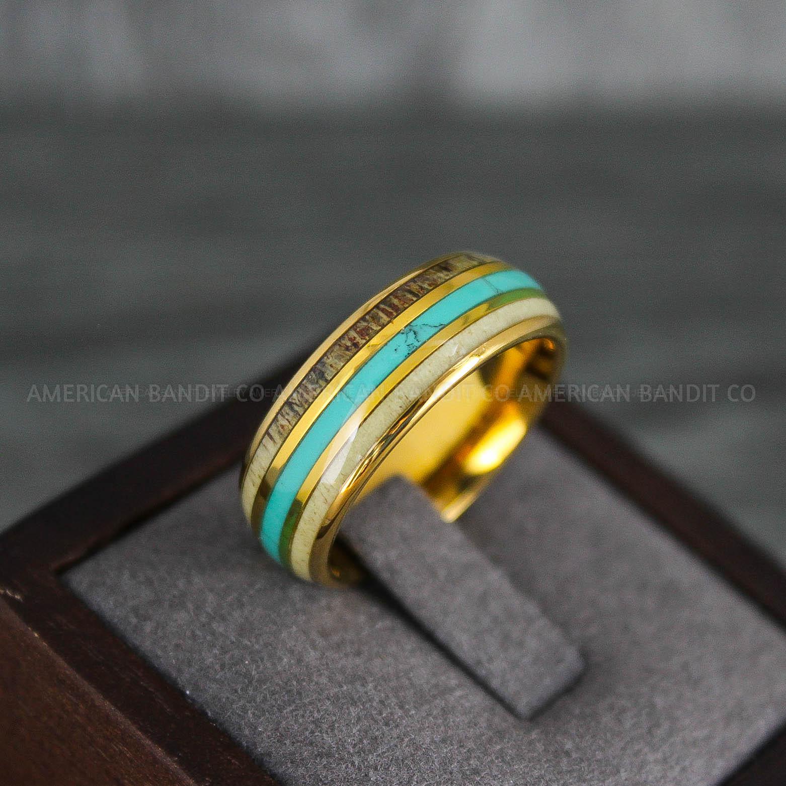 IMG_7782 Deer Antler Rings, Couple Rings, Antler Wedding Bands, Deer Hunting Rings, Deer Hunting Rings - Image 1