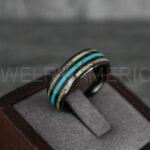 Deer Antler Ring, Antler Wedding Band, Deer Hunting Ring, Deer Hunting Ring, Deer Antler Wedding Ring, Black Wedding Band, His Wedding Ring