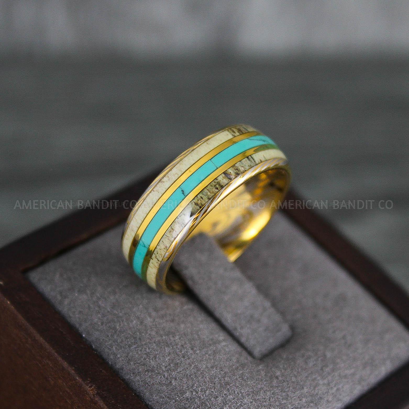 IMG_7784 Deer Antler Rings, Couple Rings, Antler Wedding Bands, Deer Hunting Rings, Deer Hunting Rings - Image 1