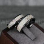Deer Antler Rings, Couple Rings, Wedding Ring Set, Antler Wedding Bands, Deer Hunting Rings, Deer Hunting Rings - Image 2