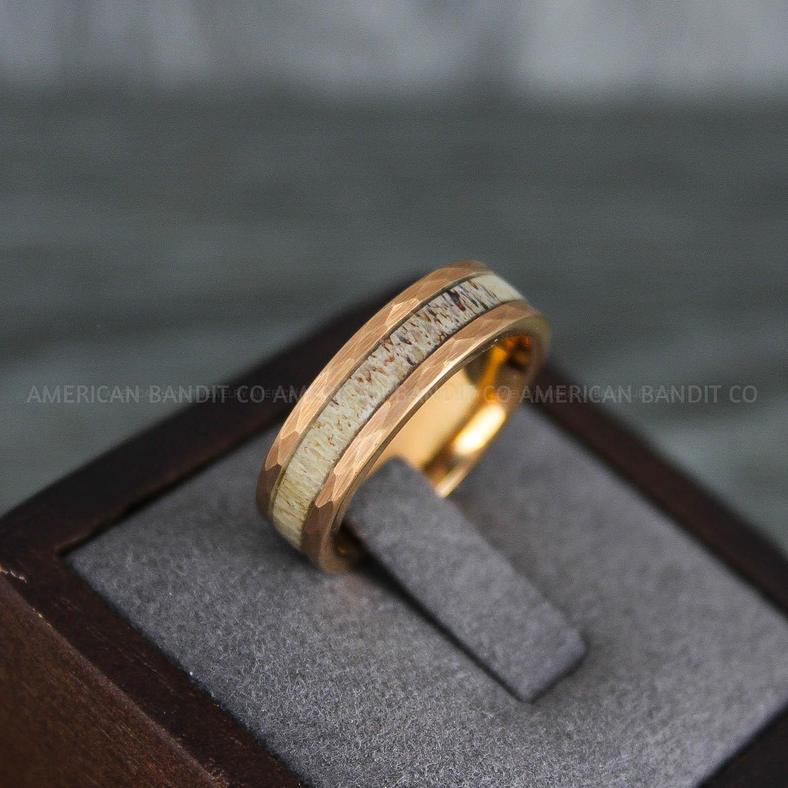 IMG_7794 Deer Antler Rings, Couple Rings, Antler Wedding Bands, Deer Hunting Rings, Deer Hunting Rings - Image 1