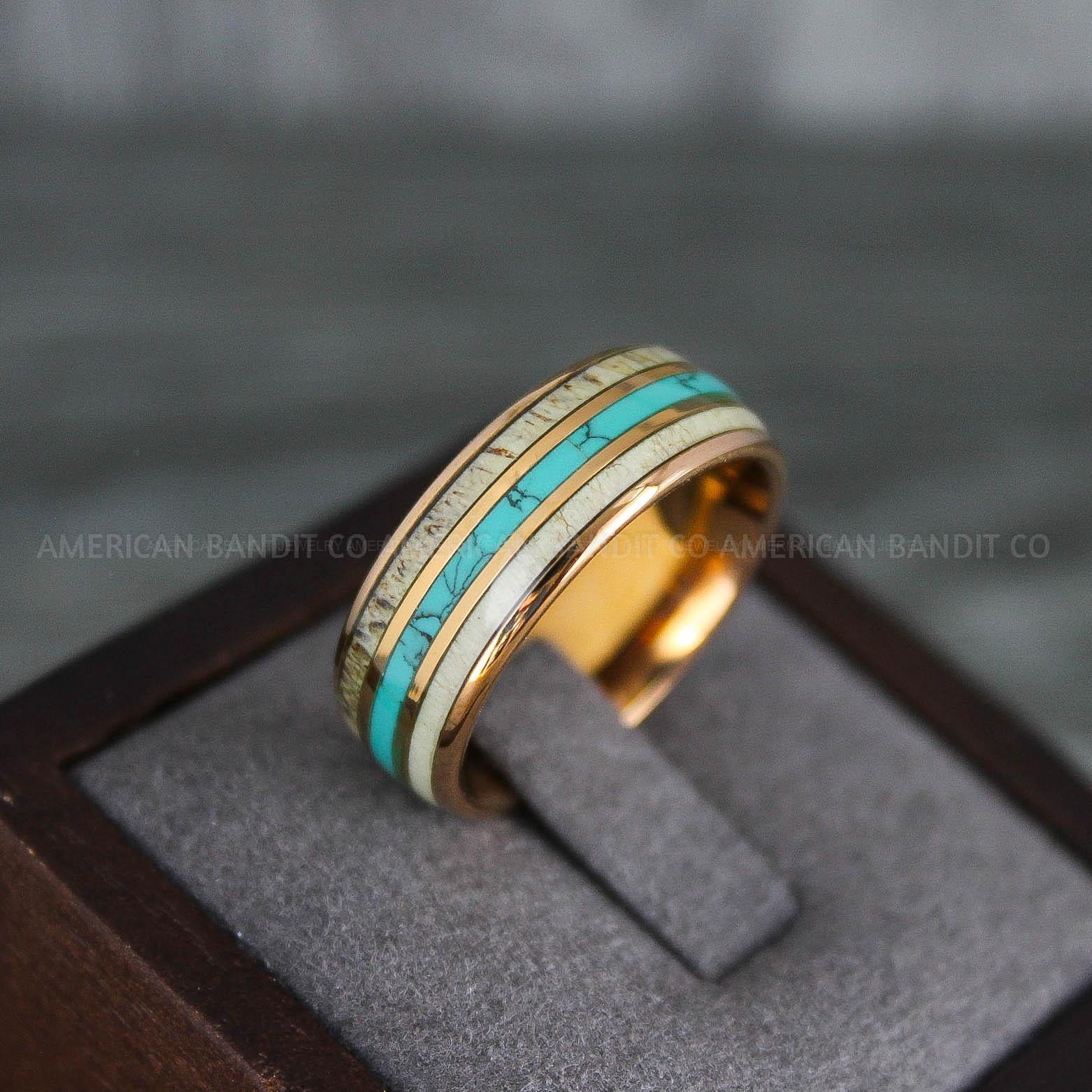 IMG_7797 Deer Antler Rings, Couple Rings, Antler Wedding Bands, Deer Hunting Rings, Deer Hunting Rings - Image 1