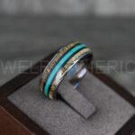 Deer Antler Rings, Couple Rings, Antler Wedding Bands, Deer Hunting Rings, Deer Hunting Rings