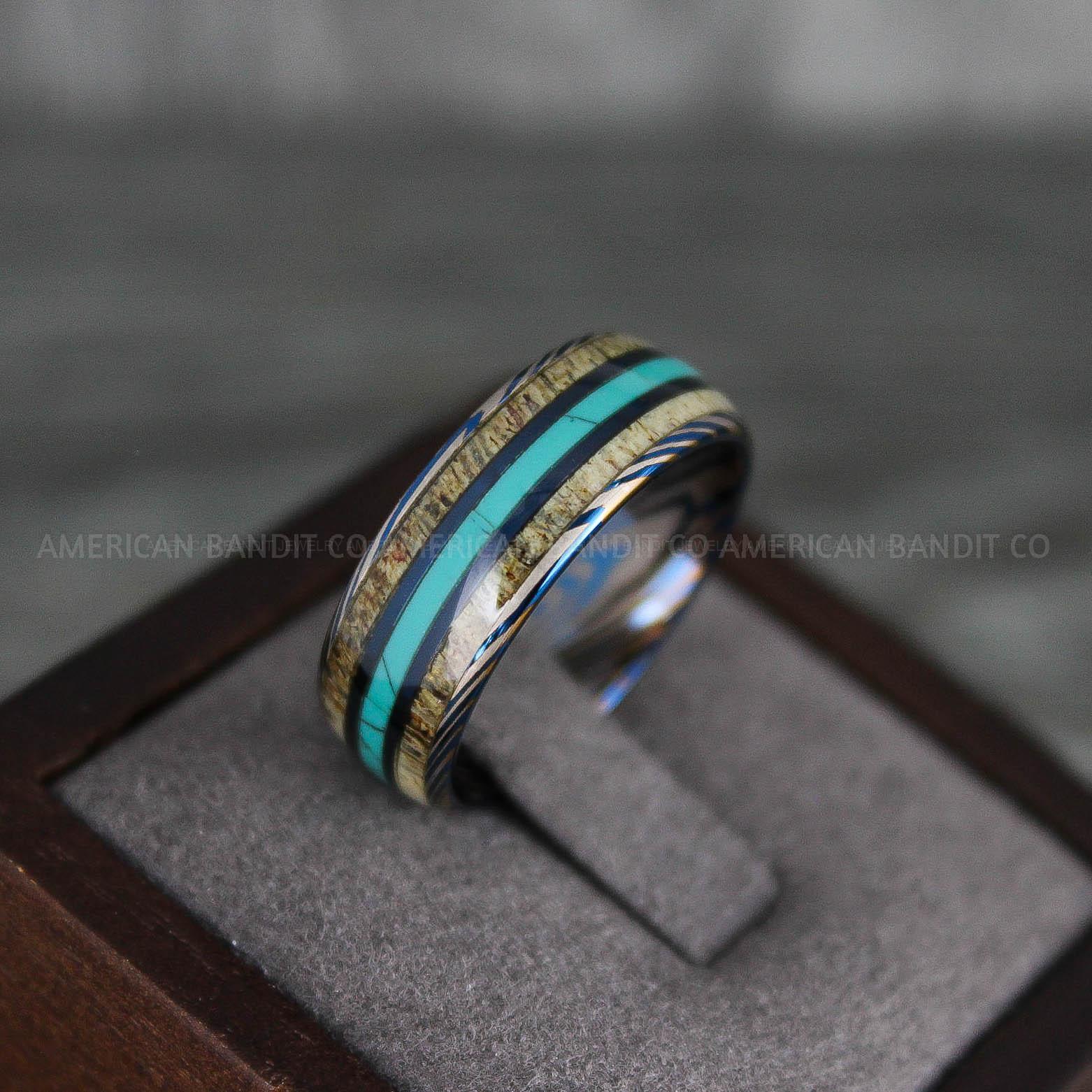 IMG_7800 Deer Antler Rings, Couple Rings, Antler Wedding Bands, Deer Hunting Rings, Deer Hunting Rings - Image 1