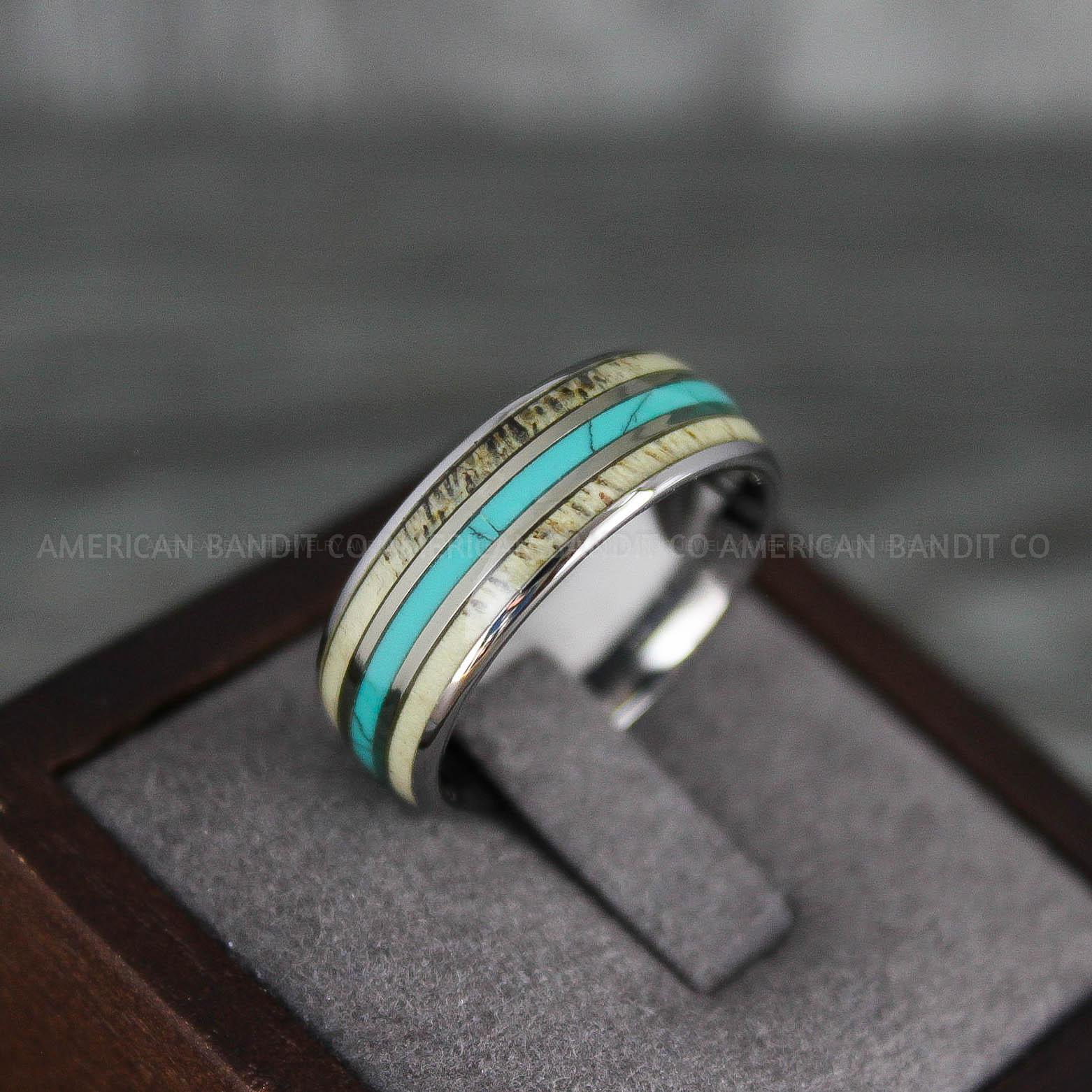 IMG_7801 Deer Antler Rings, Couple Rings, Antler Wedding Bands, Deer Hunting Rings, Deer Hunting Rings - Image 1
