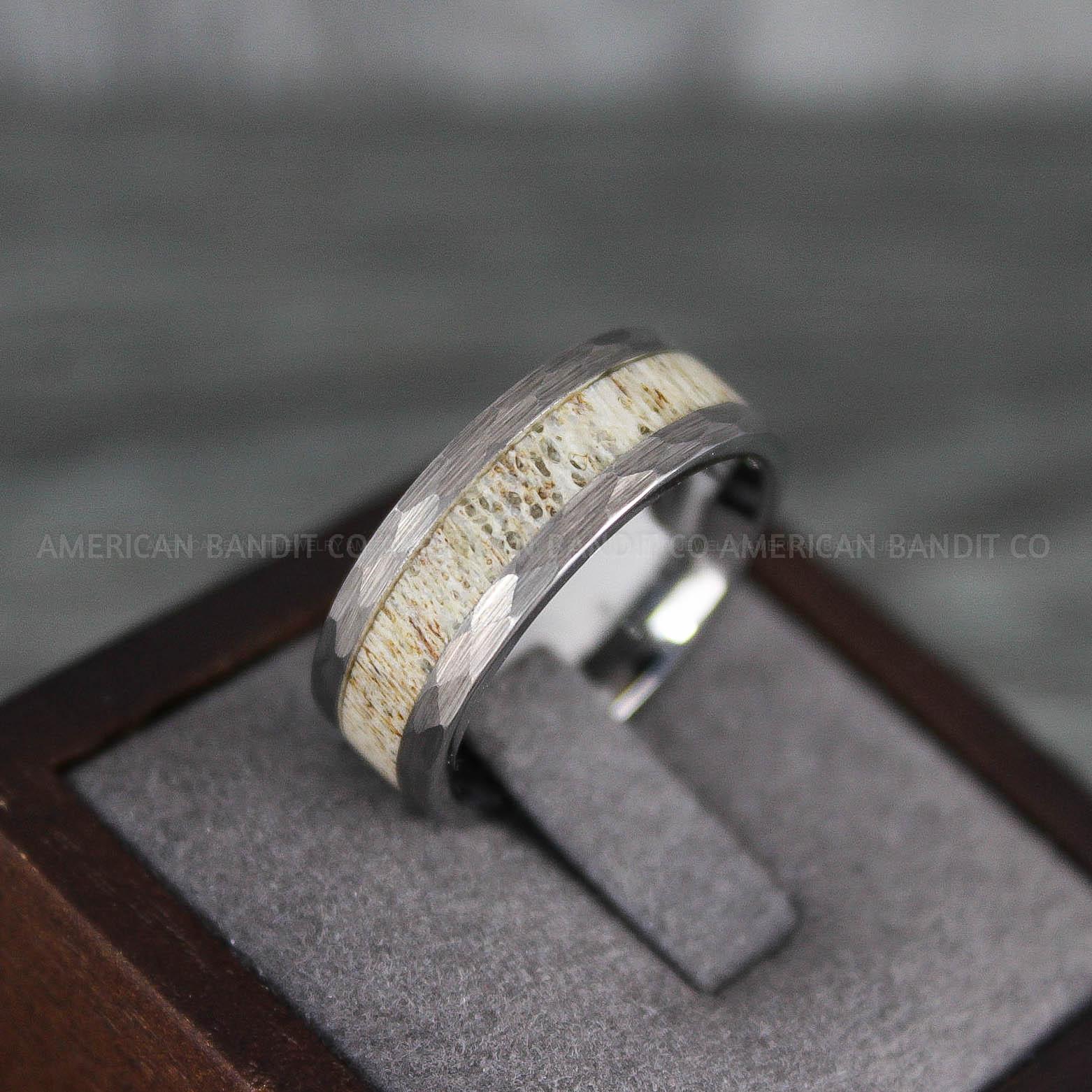 IMG_7803 Deer Antler Rings, Couple Rings, Antler Wedding Bands, Deer Hunting Rings, Deer Hunting Rings - Image 1