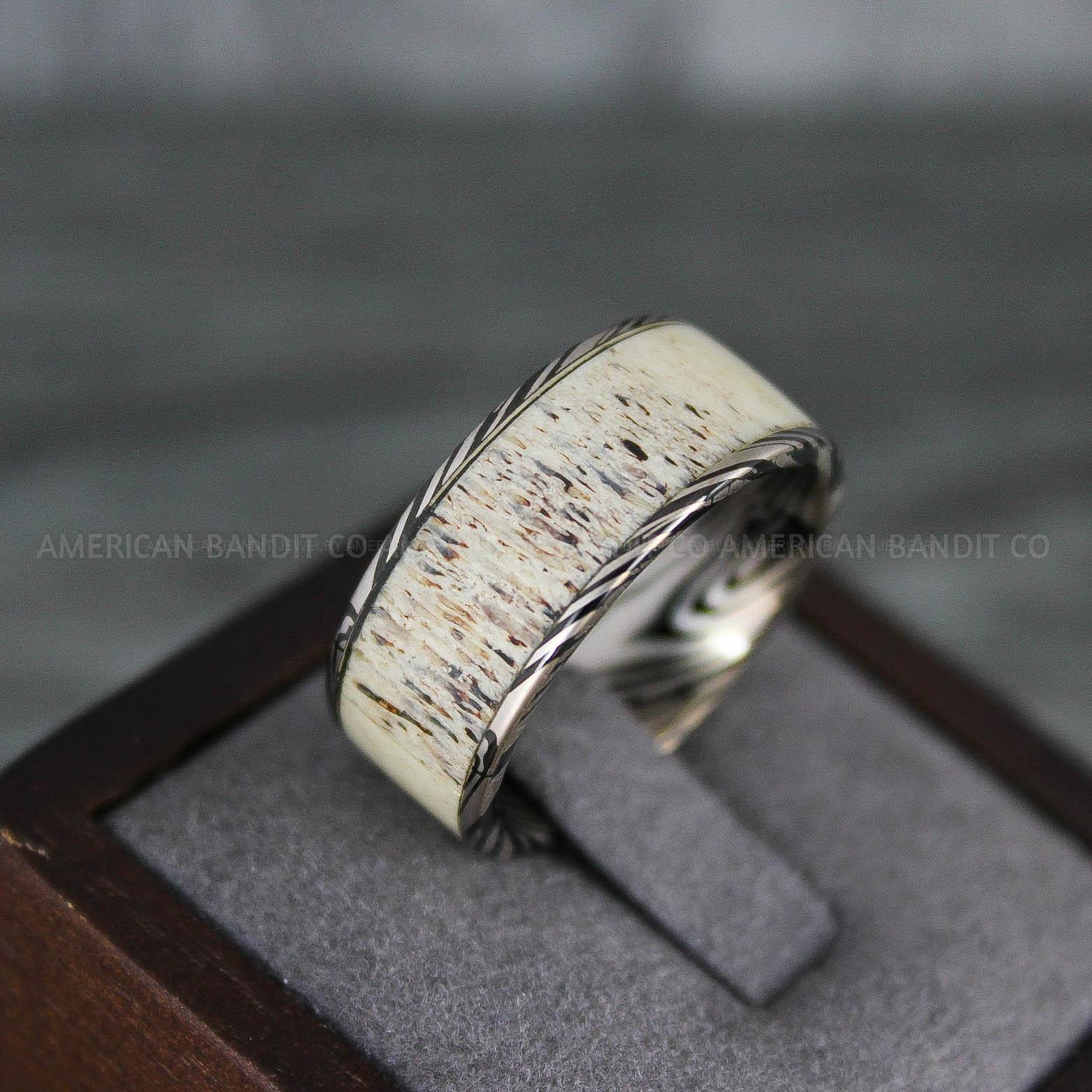 IMG_7810 Deer Antler Ring, Antler Wedding Band, Deer Hunting Ring, Deer Hunting Ring - Image 1