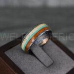 Deer Antler Ring, Antler Wedding Band, Deer Hunting Ring, Deer Hunting Ring, Deer Antler Wedding Ring, Blue Wedding Band, His Wedding Ring