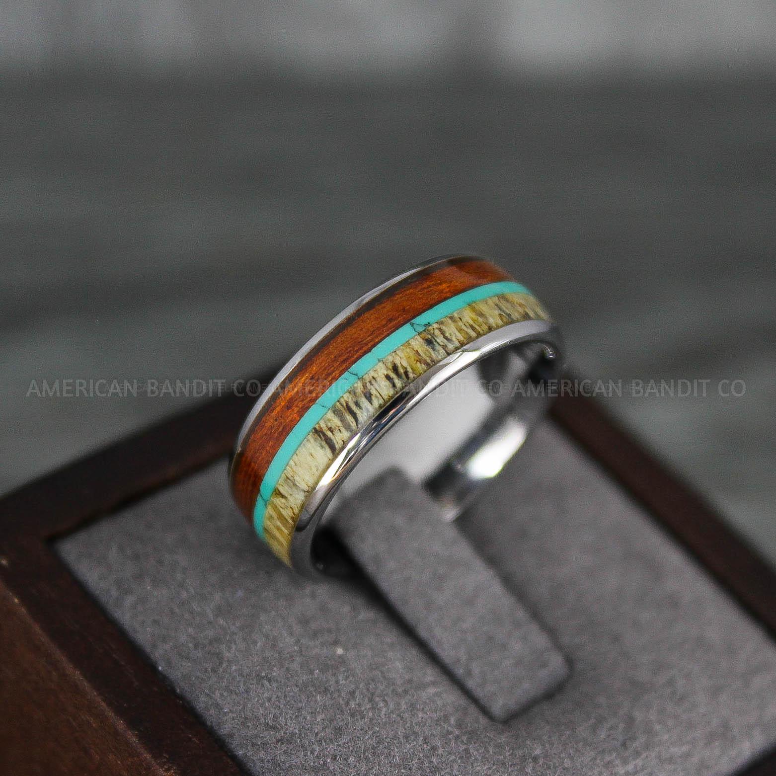 IMG_7812 Deer Antler Ring, Antler Wedding Band, Deer Hunting Ring, Deer Hunting Ring, Deer Antler Wedding Ring, Silver Wedding Band, His Wedding Ring - Image 1